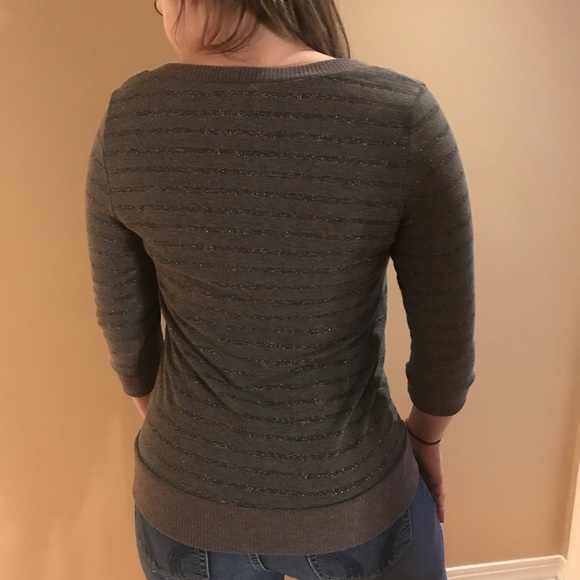 Libian USA charcoal striped top - Picture 2 of 3